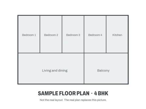 Floor plan: 4 BHK