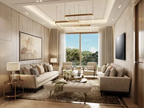 Living room, artist's impression
