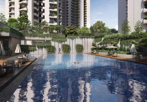 Swimming pool, artist's impression