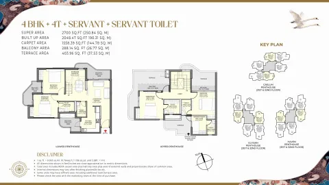 Floor plan: 4 BHK duplex