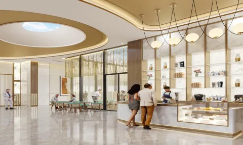 Café in the club, artist's impression