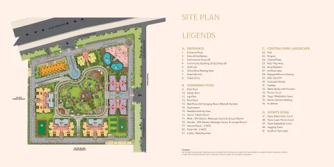 Site plan of Purvanchal SunBliss